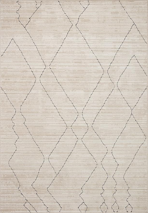 Loloi Darby Collection DAR-03 Sand/Charcoal 2'-7" x 8'-0" Runner Rug