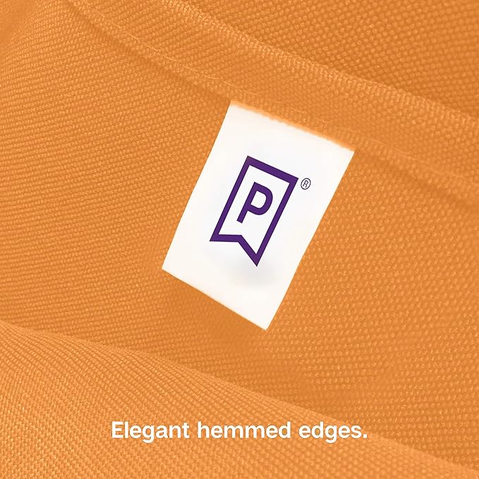 Gee Di Moda Rectangle Tablecloth - 60 x 84 Inch Orange Table Cloth for 5 Foot Rectangle Tables - Heavy Duty Washable Fabric - for Holiday Party, Dinner, Weddings, Baby Shower & Events