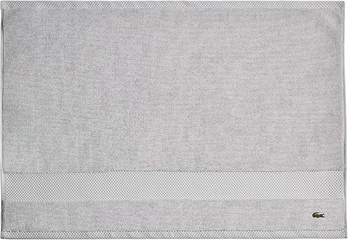 Lacoste Heritage 100% Supima Cotton Tub Mat, Microchip, 21" x 31" – Highly Absorbent & Quick Drying, Premium Super Soft Bath Towel, Bathroom Essential, Gift for All Occasions, Machine Washable