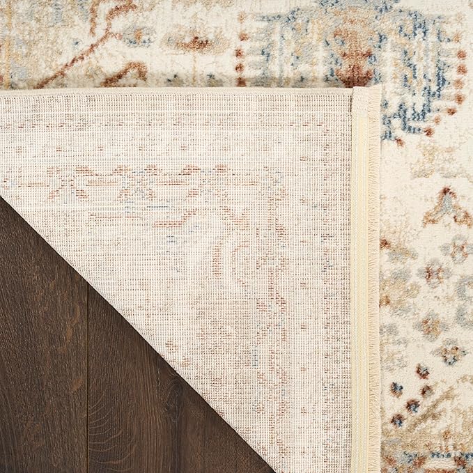 Nourison Home Pardis Ivory Rust 2' x 6' Area Rug - Easy Clean, Non Shedding, Bed Room, Living Room, Dining Room, Kitchen (6' Runner)