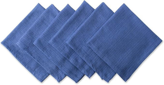 DII Variegated Tabletop Collection, Napkin Set, 20x20, Nautical Blue, 6 Piece