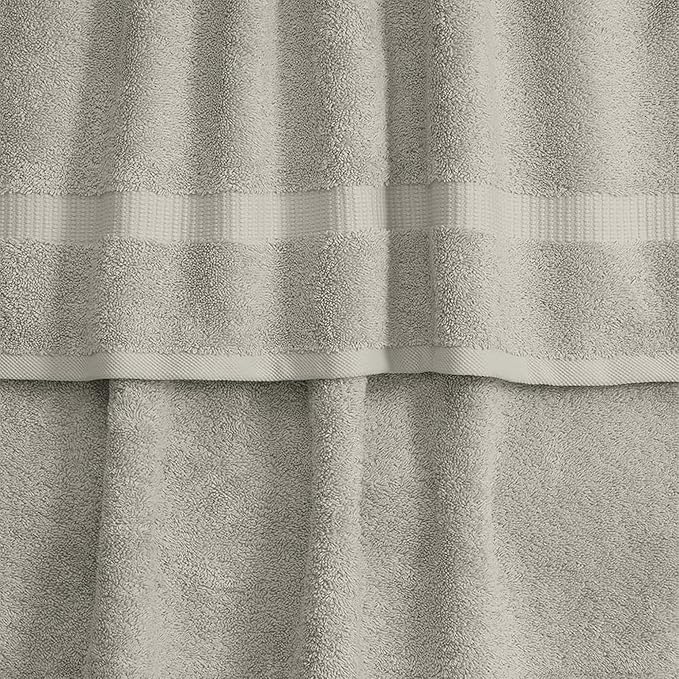 SALBAKOS 100% Turkish Cotton Washcloth Set of 12 13x13 inch | Heirloom Quality | Hotel & Spa Collection | Ultra Soft, Super Absorbent, Washcloth Towels | Made in Turkey (Stone, 12 Washcloths)