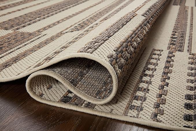 Loloi Rainier Collection RAI-08 Ivory/Taupe 2'-3" x 7'-7" Runner Rug
