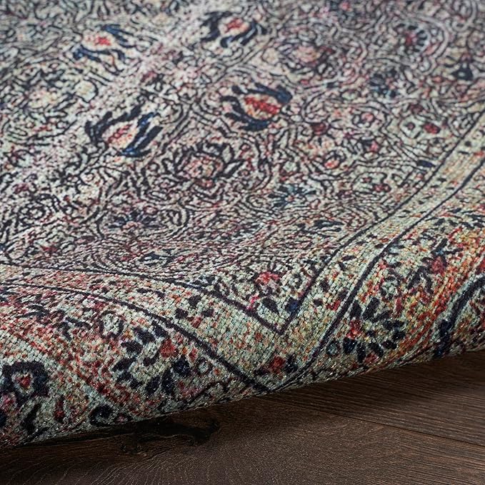 Nourison Home Brilliance Machine Washable Emerald 7'10" x 9'10" Area Rug - Easy Clean, Non Shedding, Bed Room, Living Room, Dining Room, Kitchen (8' x 10')