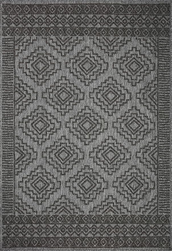 Loloi Rainier Collection RAI-06 Grey/Charcoal 3'-11" x 5'-11" Accent Rug
