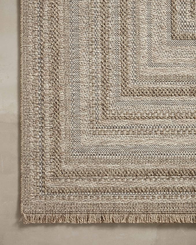 Loloi Dawn Collection Indoor/Outdoor DAW-01 Natural 2'-3" x 3'-9" Accent Rug