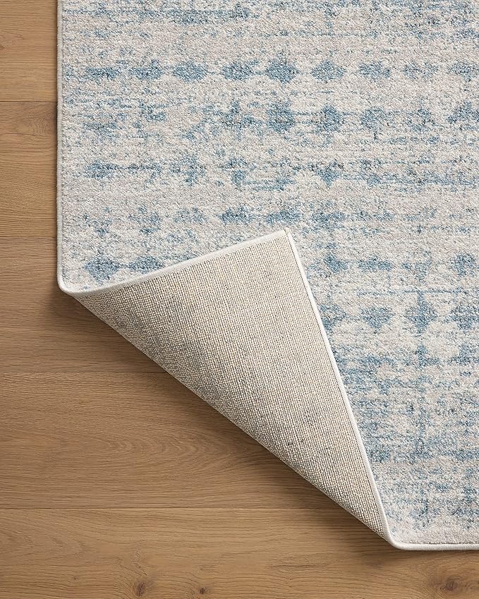 Loloi Kamala Collection KAM-04 Sky/Dove 2'-7" x 8'-0" Runner Rug