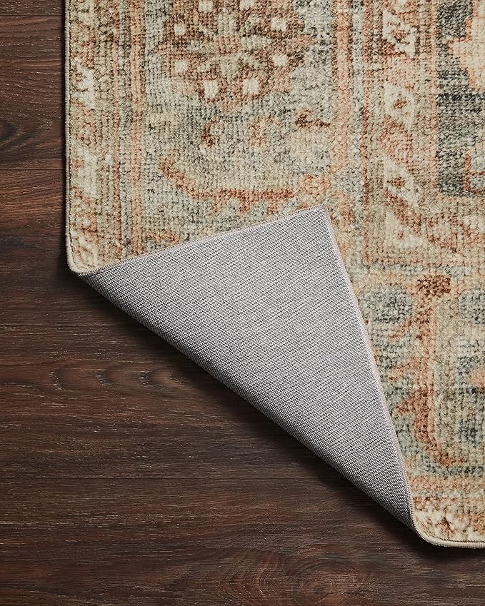 Loloi Margot Collection MAT-03 Ocean/Spice 2'-6" x 9'-6" Runner Rug feat. CloudPile, No-Shed Easy Clean Large Patterned Area Rug for Living Room, Bedroom, Dining Area