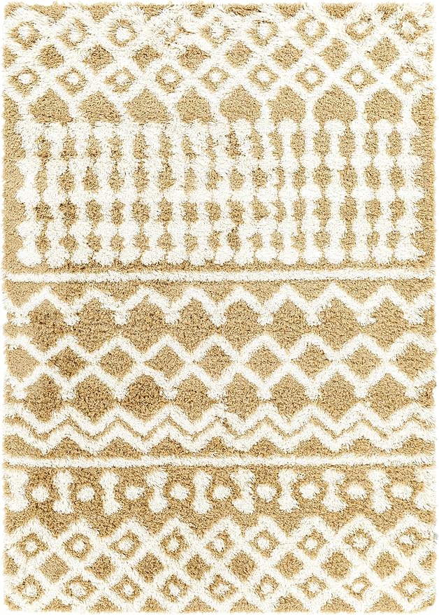 Livabliss Hapsburg Moroccan Shag Area Rug,7'10" x 10'3",Camel