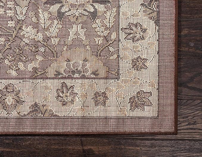 Unique Loom Espahan Collection Area Rug - Cape Cod (4' 1" x 6' 1" Rectangle, Brown/ Beige)