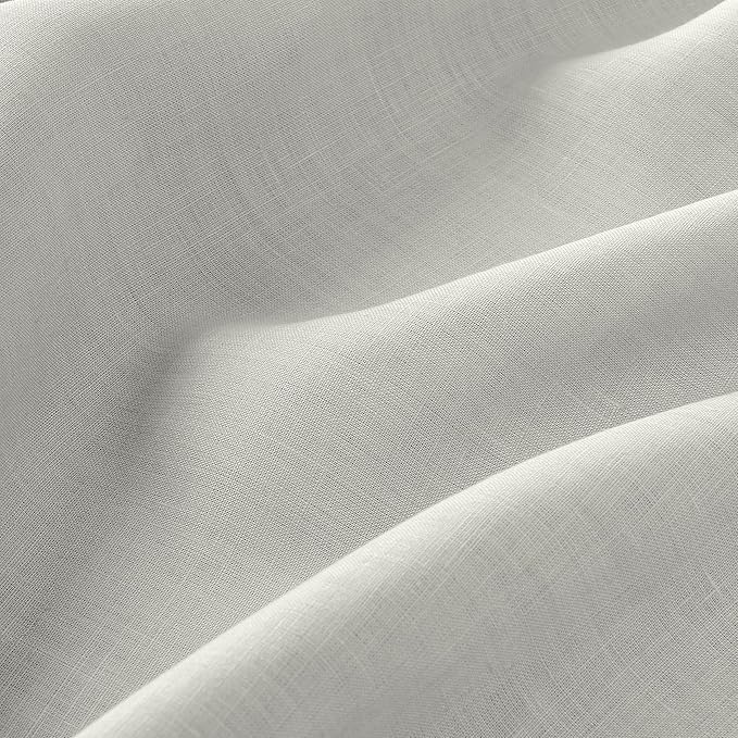 D'Moksha Homes Silver Grey Linen Tablecloth for Rectangle Tables 60 x 84 Inch - Classic Hemstitch 100% Pure Linen Grey Table Cloth - Machine Washable Dining Tablecloth for Christmas, Holiday, New Year