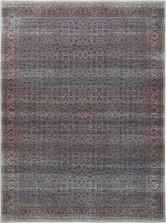 Nourison Home Brilliance Machine Washable Vintage Ivory/Brick 5'3" x 7'3" Area-Rug-Easy-clean, Non Shedding, Bed Room, Living Room, Dining Room, Kitchen (5x7)