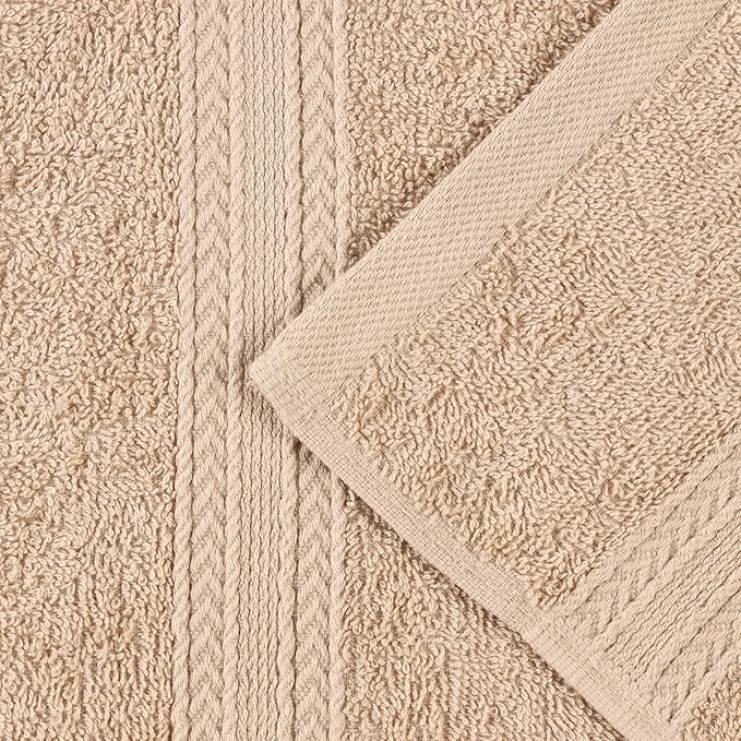 Superior Eco-Friendly Cotton 2-Piece Bath Sheet Set, Oversized Towels for Adults and Kids, Body Towels for Shower, Bath, Quick Dry, Resort, Bathroom Basics, Home, Apartment Essentials, Camel