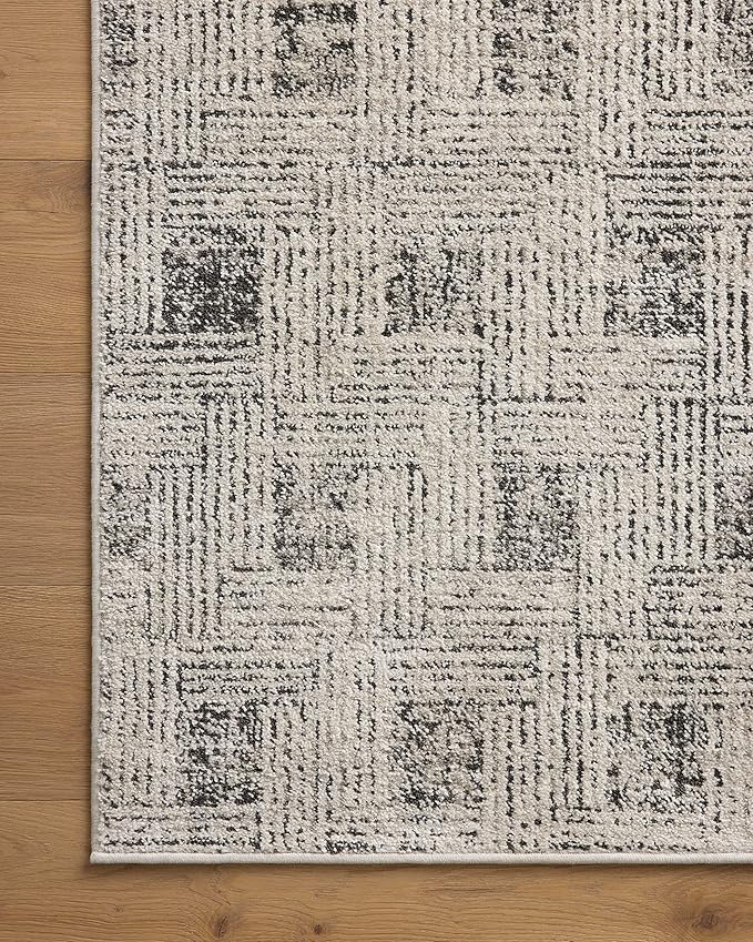 Loloi Kamala Collection KAM-01 Grey/Graphite 6'-7" x 9'-6" Area Rug