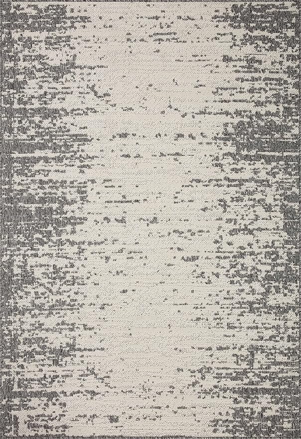 Loloi Rainier Collection RAI-01 Ivory/Grey 7'-10" x 10'-10" Area Rug
