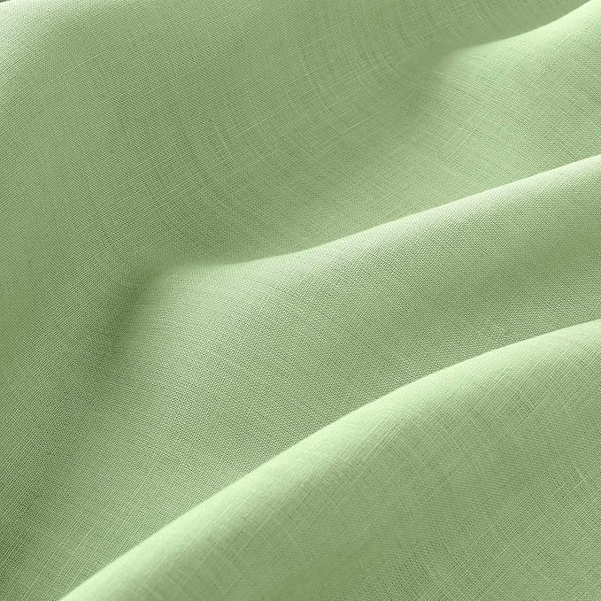 D'Moksha Homes Sage Green Linen Tablecloth 60 x 84 Inch - 100% Pure Linen Table Cloth for Rectangle Tables - Machine Washable Cloth Tablecloth for Winter, Christmas, Holiday, New Year