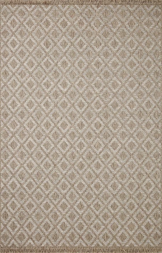 Loloi Dawn Collection Indoor/Outdoor DAW-07 Light Brown 3'-9" x 5'-9" Accent Rug