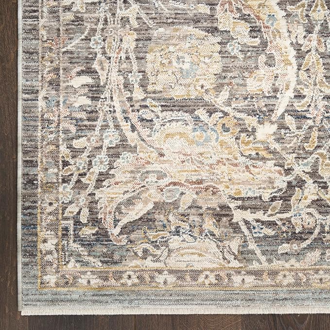 Nourison Heirloom Blend Ivory Multicolor 5'3" x 7'10" Area Rug - Easy Clean, Non Shedding, Bed Room, Living Room, Dining Room, Kitchen (5' x 8')