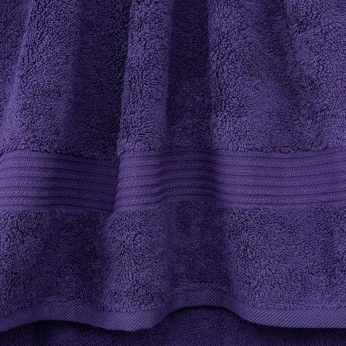 Cotton Paradise Hand Towels for Bathroom, 100% Cotton Turkish 4 Piece Hand Towel Set, Soft Absorbent Face Towels, Purple Hand Towels