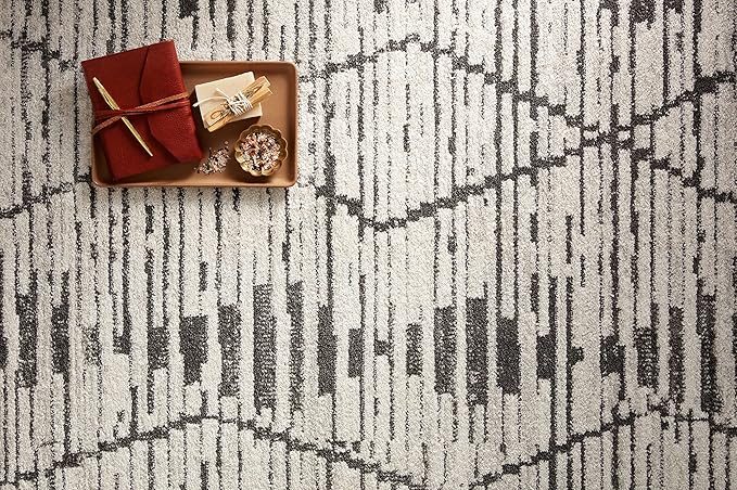 Loloi Kamala Collection KAM-02 Charcoal/Dove 7'-10" x 10' Area Rug