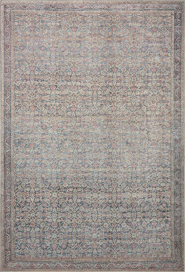 Loloi Adrian Collection ADR-04 Denim/Multi 2'-6" x 9'-6", .19" Thick Runner Rug