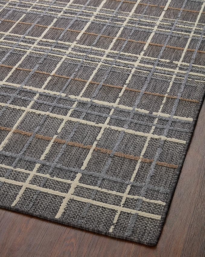 Loloi Rainier Collection RAI-11 Charcoal/Multi 7'-10" x 10'-10" Area Rug