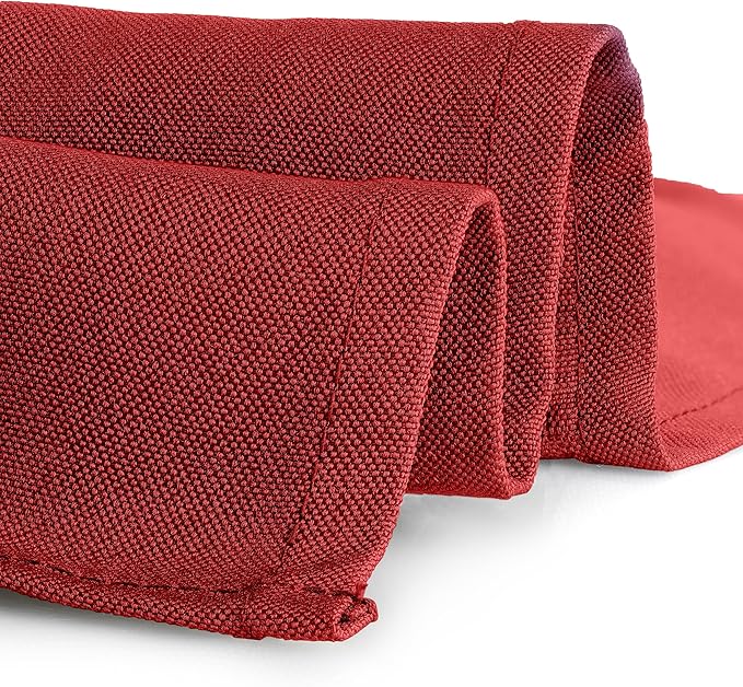Gee Di Moda Rectangle Tablecloth - 60 x 102 Inch Red Table Cloth for 6 Foot Rectangle Tables - Heavy Duty Washable Fabric - for Holiday Party, Dinner, Weddings, Baby Shower & Events