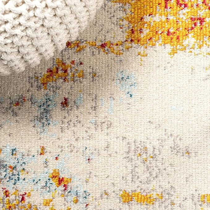 JONATHAN Y Sunset Modern Abstract Orange/Multi Runner Rug, 2x8, Contemporary, Vintage, Easy-Cleaning for Living Room, Bedroom, Kitchen, Pet Friendly, Non-Shedding (CTP114B-28)