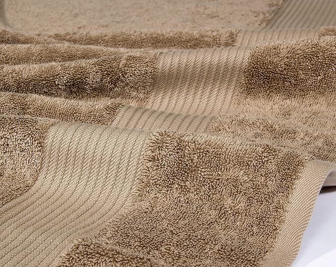 Luxury Oversized Bath Towels | Hotel Quality | Soft & Highly Absorbent |Quick Dry | 650 GSM Bath Sheets| Combed Cotton | Thick & FluffyBathroom Towels | Mocha - 4 Pack