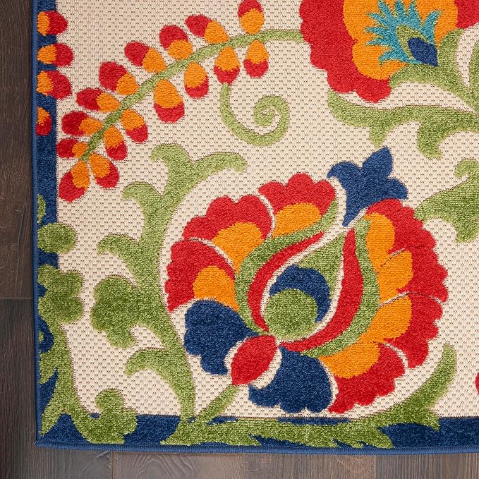 Nourison Home Aloha Multicolor 12' x 15' Area Rug - Easy Clean, Non Shedding, Bed Room, Living Room, Dining Room, Kitchen (12' x 15')