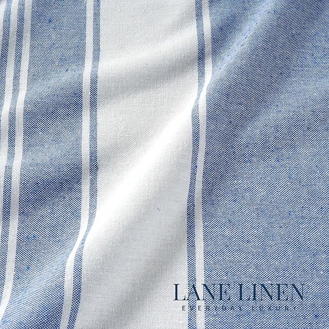 LANE LINEN Beach Towels 4 Pack Oversized - Turkish Towel Set, Pre-Washed Oversized Beach Towel, Quick Dry Beach Towels for Travel, Beach Towel Large, Sand Free Towel,39"x71" - Forever Blue