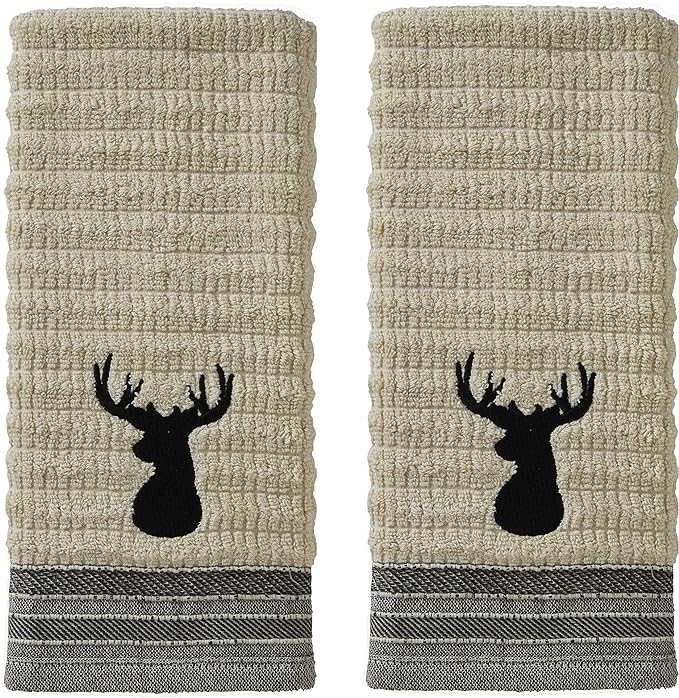 SKL Home by Saturday Knight Ltd. Aspen Lodge Hand Towel (2-Pack),Wheat
