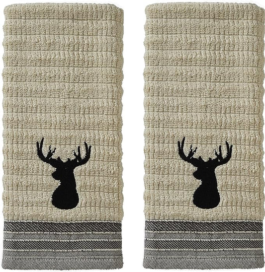 SKL Home by Saturday Knight Ltd. Aspen Lodge Hand Towel (2-Pack),Wheat