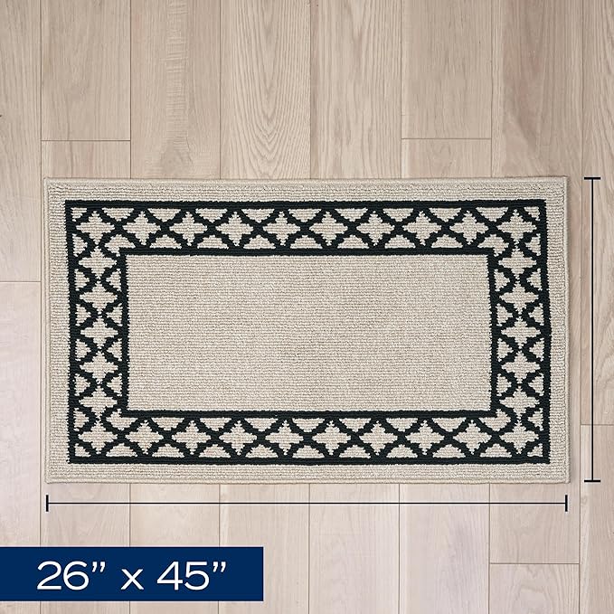 Nautica – Runner Rug | Indoor Runners for Hallways and Entry Rugs| Non-Slip and Non-Skid Entry and Kitchen Door Mat| Machine Washable Entryway Carpet Rugs | 2'2" x 3'9" | Trellis Natural Twist