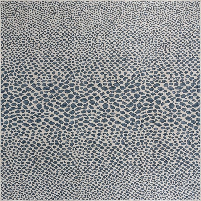 Unique Loom Jill Zarin Outdoor Collection Area Rug - Cape Town (13' Square, Blue/ Olive)
