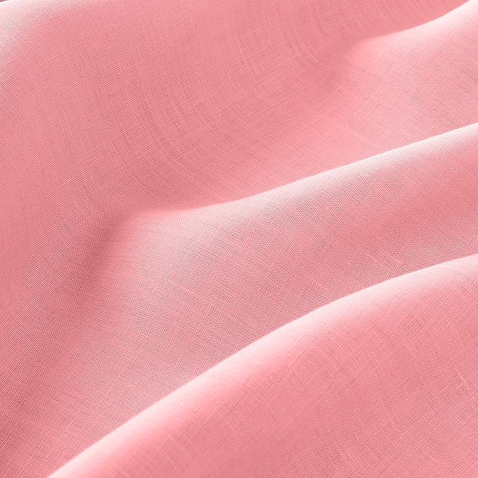 D'Moksha Homes Dusty Pink Linen Tablecloth 60 x 120 Inch - 100% Pure Linen Hemstitch Tablecloth for Rectangle Tables - Classic Hemstitch, Machine Washable Table Cloth for Christmas, Holiday, New Year