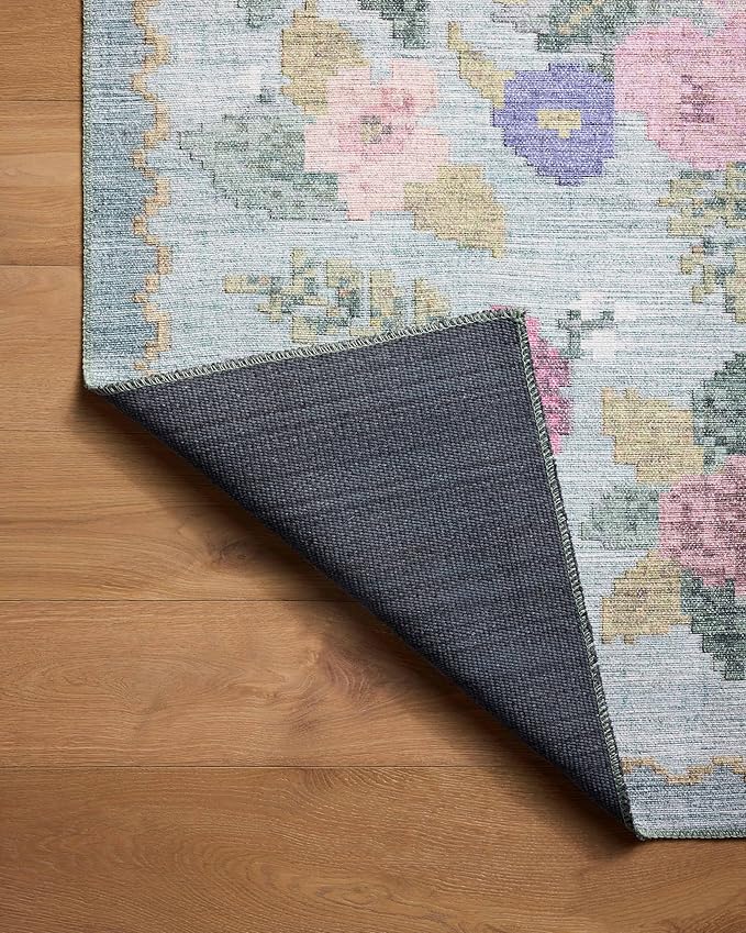 Loloi Rifle Paper Co. Rosa Collection RSA-02 Sky 3'-9" x 5'-6" Accent Rug