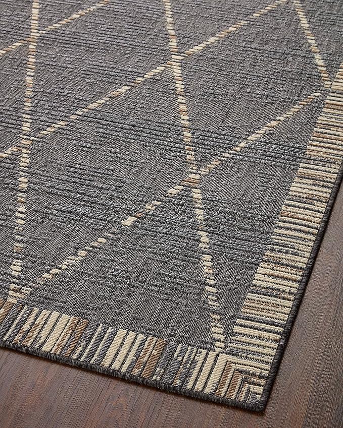 Loloi Rainier Collection RAI-09 Slate/Multi 3'-11" x 5'-11" Accent Rug