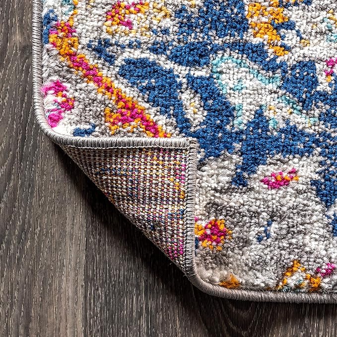 JONATHAN Y Boho Vintage Multi Indoor Area Rug, 3x5, Bohemian Flair Medallion, Chic, Floral, High Traffic for Living Room, Bedroom, Kitchen, Pet Friendly, Non-Shedding (BMF105A-3)