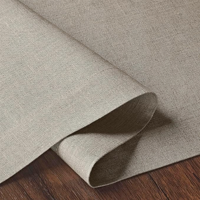 D'Moksha Homes Linen Natural Table Runner 120 Inches Long - 100% Pure Linen Dining Table Runner 14 x 120 Inch for Winter, Holiday, New Year - Machine Washable