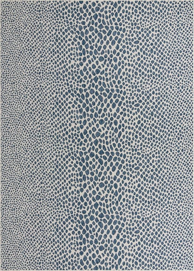 Unique Loom Outdoor Collection Area Rug - Cape Town (10' x 14' 1" Rectangle, Blue/ Olive)