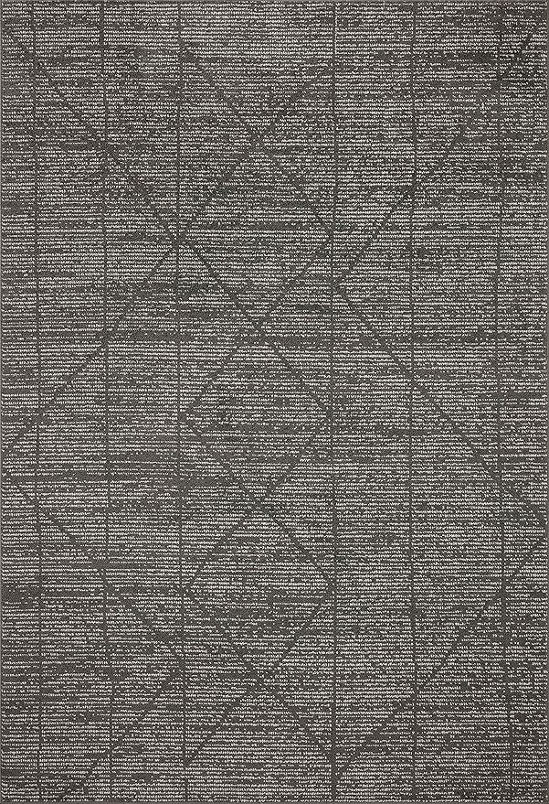 Loloi Kamala Collection KAM-06 Charcoal/Ivory 5'-3" x 7'-9" Area Rug