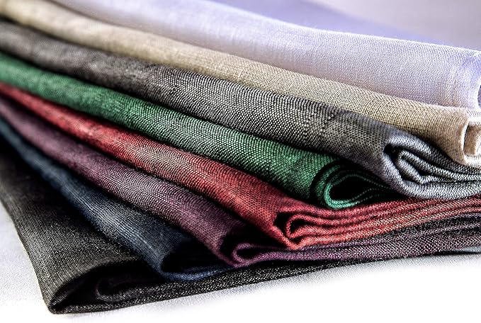 Solino Home Navy Blue Linen Napkins Set of 6-100% Pure Linen Dinner Napkins 20 x 20 Inch for Holiday, Winter, New Year - Fete