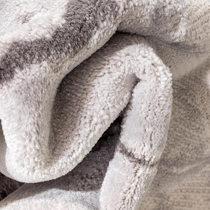 Well Woven Custom Size Hallway Stair Runner - Made-to-Measure - Fairmont Collection Lezlee Grey Black Abstract Marble Border 3x25 (2'7" x 25' Runner)