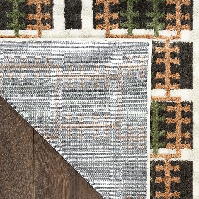 Nourison Home Nordic Charcoal Multicolor 5' x 7' Area Rug - Easy Clean, Non Shedding, Bed Room, Living Room, Dining Room, Kitchen (5' x 7')