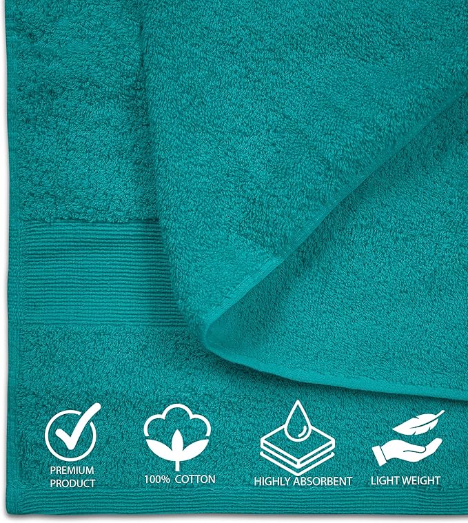Softolle Luxury Bath Towels Set of 4 (27” x 54”) | Towels for Bathroom | Super Soft | Highly Absorbent Towels for Home, Spa, Gym (Teal, Bath Sheets (35”x70”) Pack of 2)