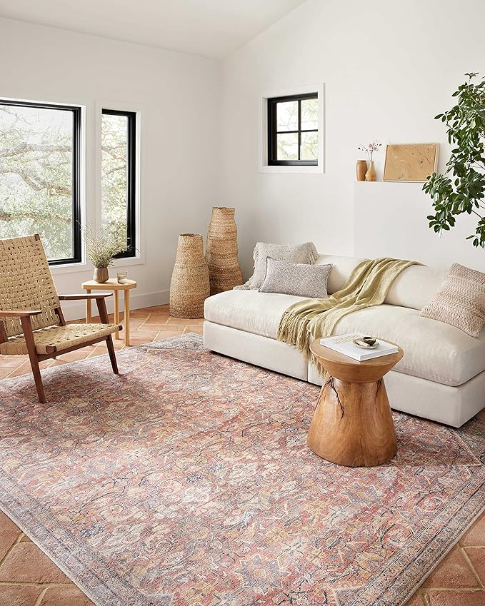 Loloi Adrian Collection ADR-02 Rust/Denim 8'-6" x 11'-6", .19" Thick Area Rug