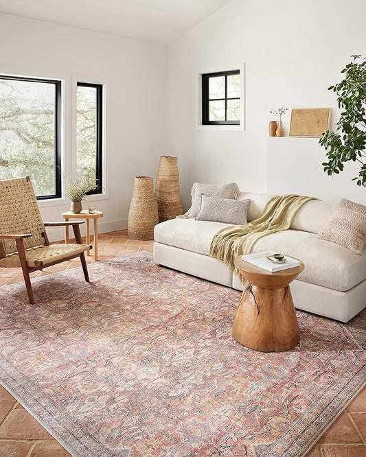 Loloi Adrian Collection ADR-02 Rust/Denim 8'-6" x 11'-6", .19" Thick Area Rug