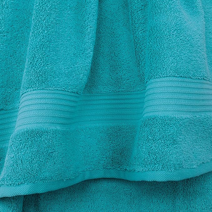 Cotton Paradise Hand Towels for Bathroom, 100% Cotton Turkish 4 Piece Hand Towel Set, Soft Absorbent Face Towels, Aqua Blue Hand Towels
