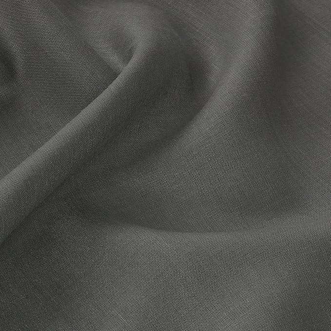 D'Moksha Homes Linen Tablecloth 60 x 90 Inch - 100% Pure Linen Charcoal Grey Tablecloth for Rectangle Tables - Machine Washable Table Cloth for Winter, Christmas, Holiday, New Year